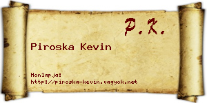 Piroska Kevin névjegykártya